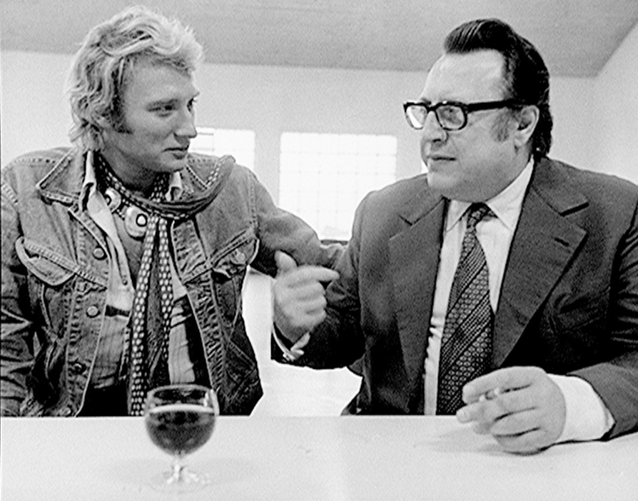 Johnny Hallyday et Raymond Devos. [RTS]