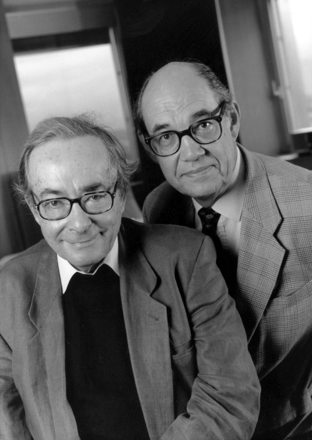 George Steiner et Guillaume Chenevière en 1998. [RTS - David Wagnières]
