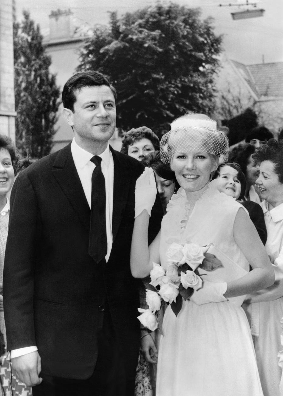 La chanteuse Petula Clark lors de son mariage en 1961. [Keystone/STR]