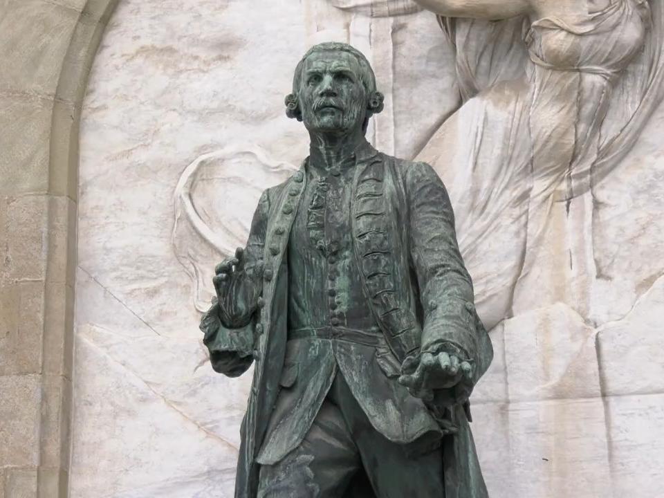 Statue du major Davel à Lausanne [RTS]