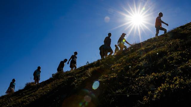 La course sportive Sierre-Zinal fête ses 50 ans d'existence en 2023 (image d'illustration). [Keystone - Valentin Flauraud]