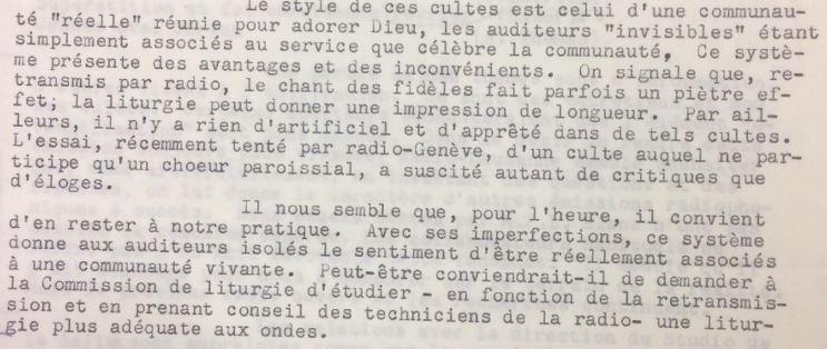 Rapport Presse-Radio au Conseil synodal de l’Église nationale vaudoise, 10 mai 1954