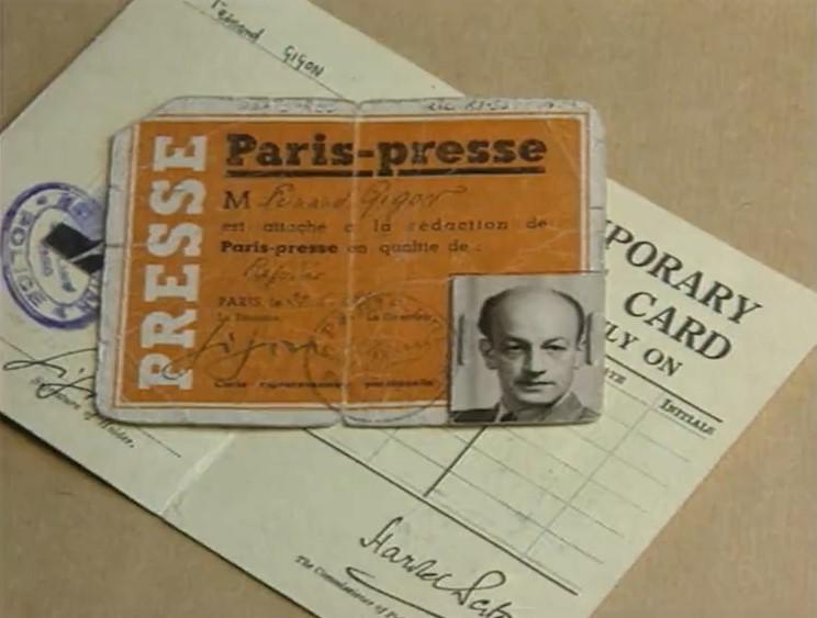 Carte de presse du journaliste Fernand Gigon [RTS]