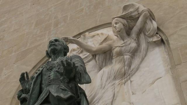 Statue du major Davel à Lausanne [RTS]