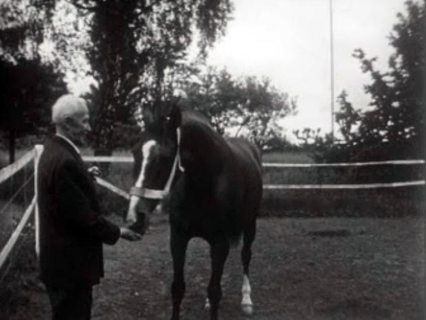 Henri Guisan, cavalier émérite qui a toujours aimé les chevaux.