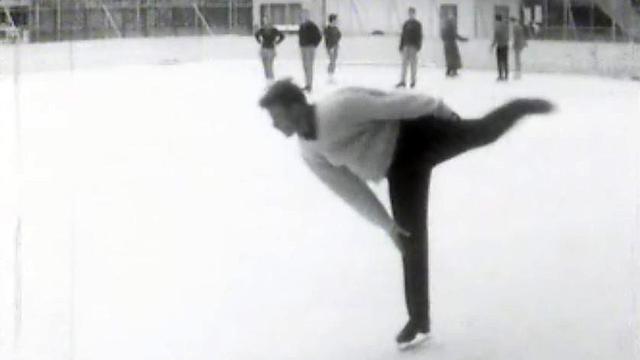 Le champion Alain Calmat s'entraîne à Genève.