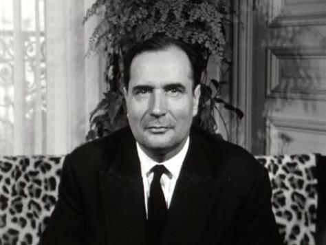 François Mitterrand face au Général de Gaulle en 1965. [RTS]