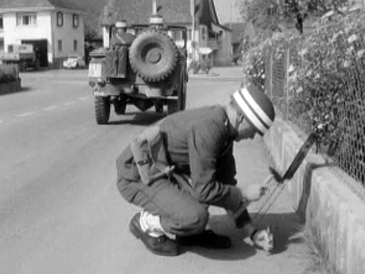 La police militaire de la route est en grandes manoeuvres.