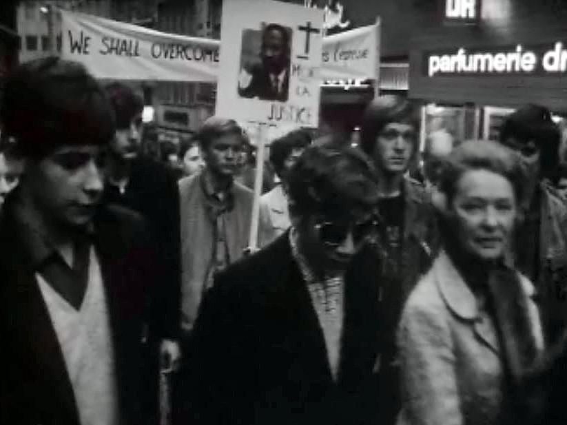 Une marche à Lausanne à la mémoire de Martin Luther King.