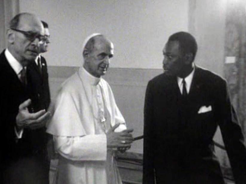 En juin 1969, Paul VI est en visite au siège de l'ONU à Genève. [RTS]