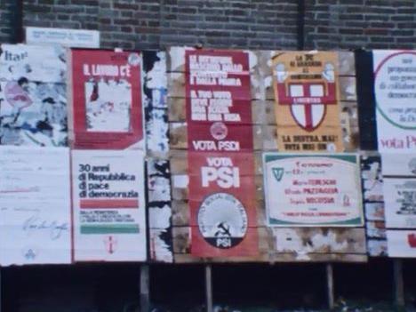 Lutte entre parti communiste et démocratie-chrétienne en Italie. [RTS]