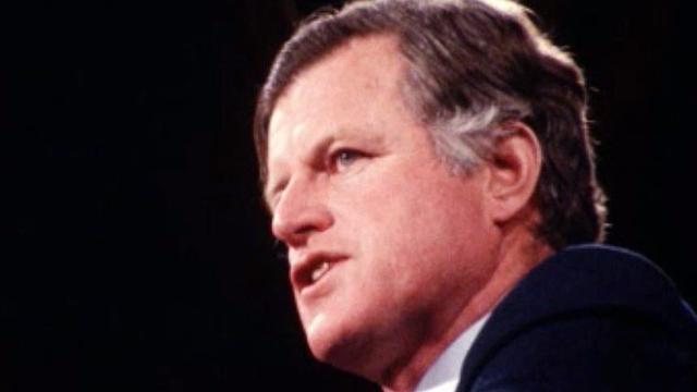Le sénateur Ted Kennedy en campagne pour l'investiture démocrate.