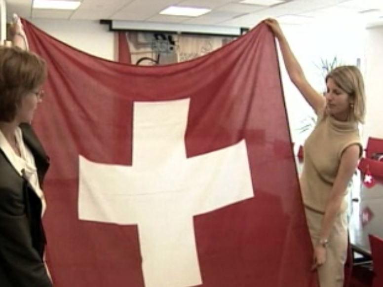 Le drapeau suisse très remarqué au siège de l'ONU.