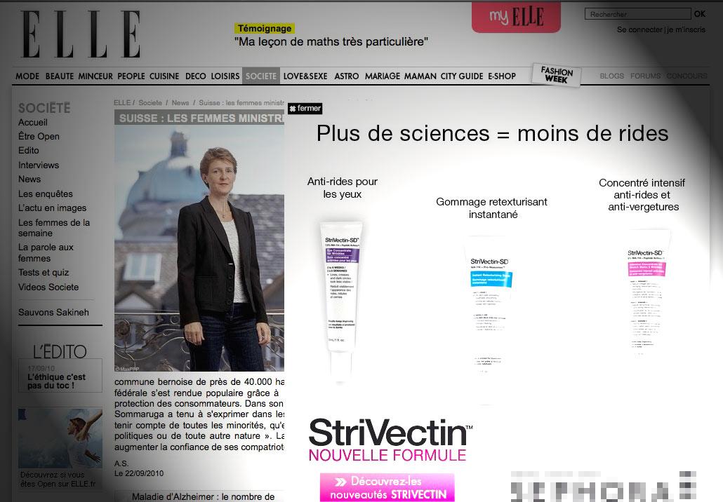 L'article du magazine Elle consacré à la majorité féminine au gouvernement suisse