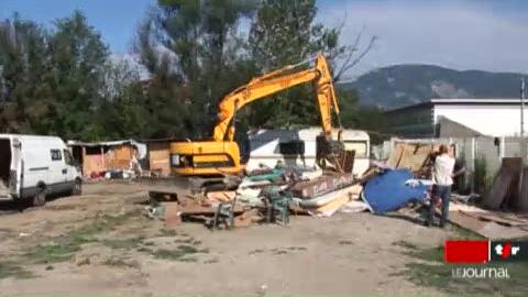 France: les forces de l'ordre ont évacué un campement illicite de Roms à proximité de Grenoble ce jeudi