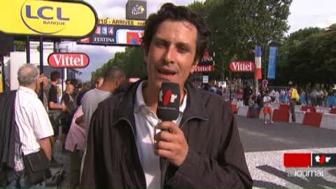 Cyclisme/ Tour de France (20e étape): troisième sacre pour Alberto Contador sur les Champs-Elysées, précisions de Romain Glassey