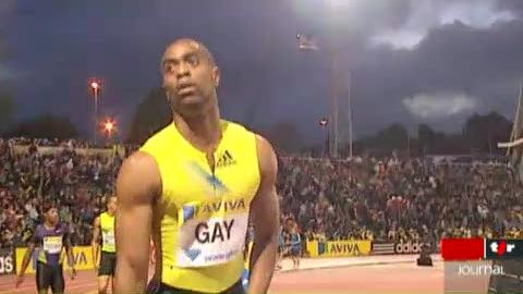 Athlétisme: l'Américain Tyson Gay réalise la meilleure performance mondiale de l'année sur cent mètres