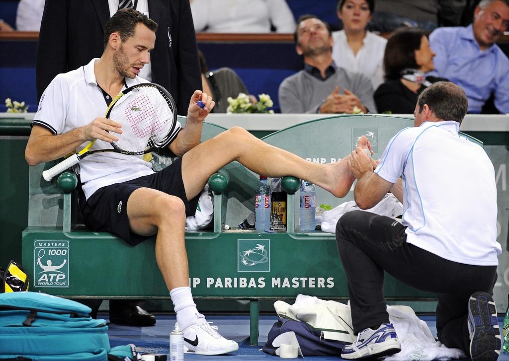 Llodra a pris son pied face à Soderling. Insuffisant toutefois pour s'imposer. [KEYSTONE - Camilles Farges]