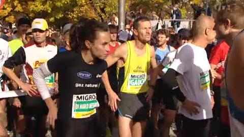 Marathon de Lausanne: environ 1600 coureurs se sont élancés dimanche matin. L'ancienne championne de triathlon Magali di Marco était sur la ligne de départ