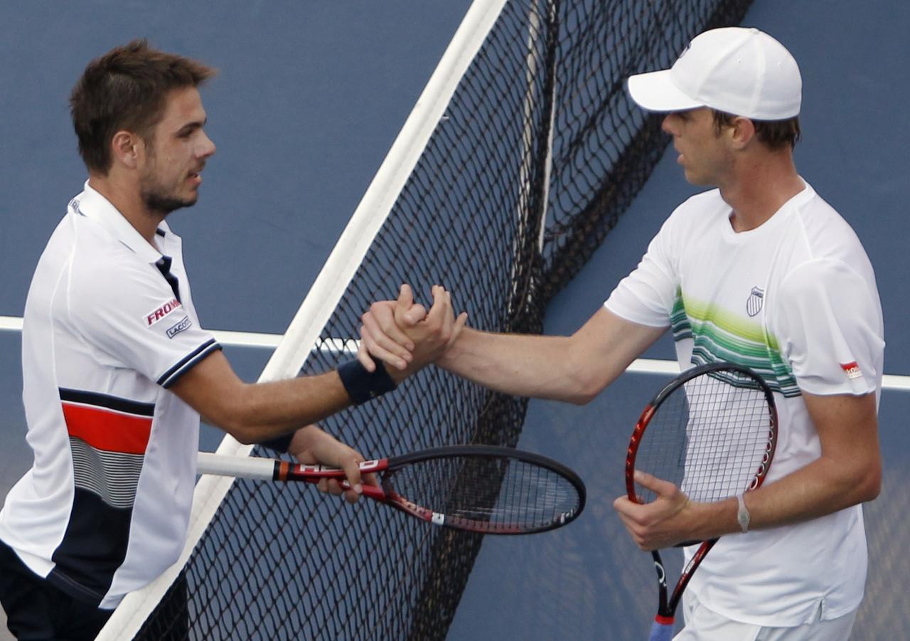 Wawrinka et Querrey sont allés au bout d'eux-mêmes dans cette partie. [REUTERS - � Jessica Rinaldi / Reuters]