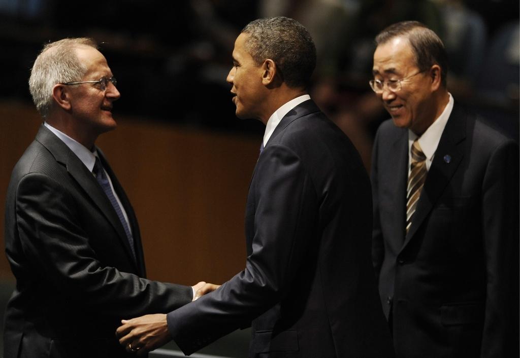 Joseph Deiss a pu discuter quelques minutes avec Barack Obama à l'issue de la session de l'ONU.