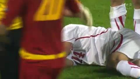 Football / qualifs Euro 2012: Monténégro – Suisse. Derdiyok entre et se crée deux occasions (73e +75e)