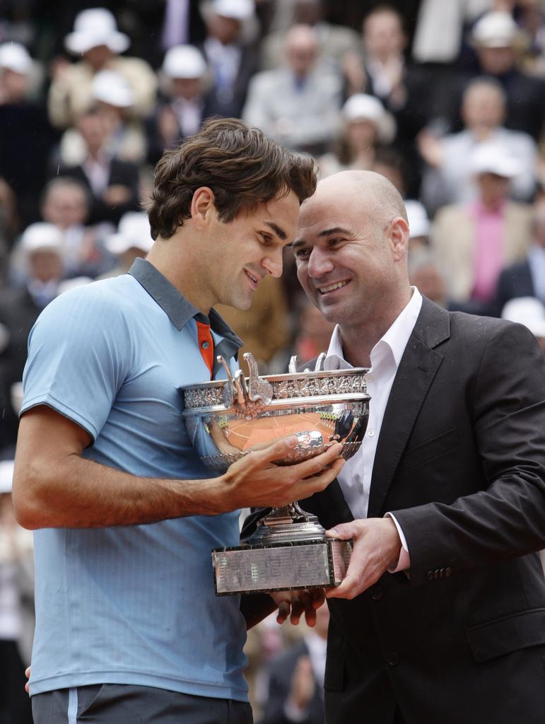 Andre Agassi est encore le seul joueur à avoir remporté tous les trophées qui comptent en tennis. [Keystone - Bernat Armangue]