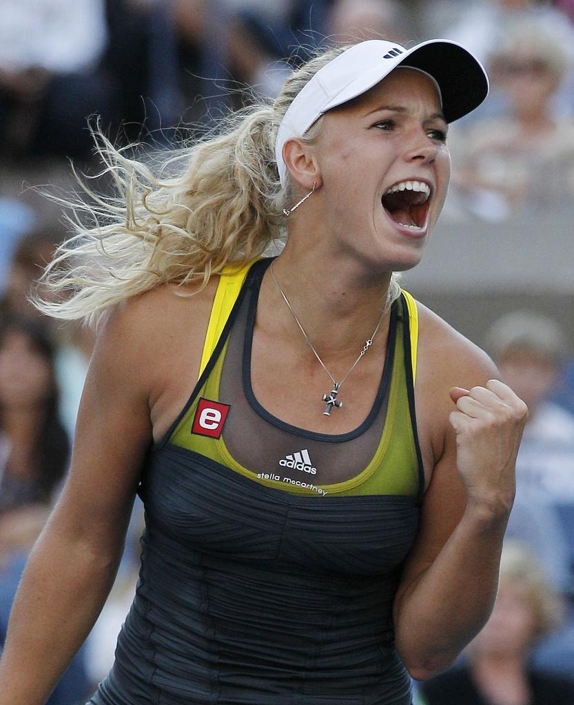 Caroline Wozniacki poursuit sur sa lancée à Flushing Meadows. [KEYSTONE - Kathy Willens]