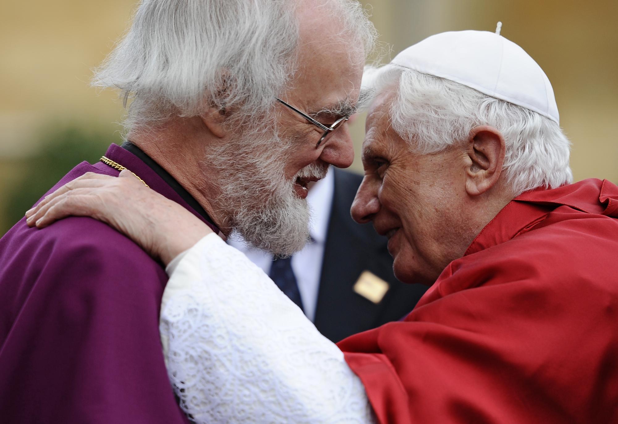 Benoît XVI est le premier pape à être reçu chez les Anglicans depuis 1534. [AFP - FILIPPO MONTEFORTE]