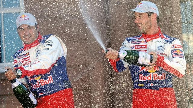 Daniel Elena et Sébastien Loeb connaissent bien l'ivresse de la victoire.