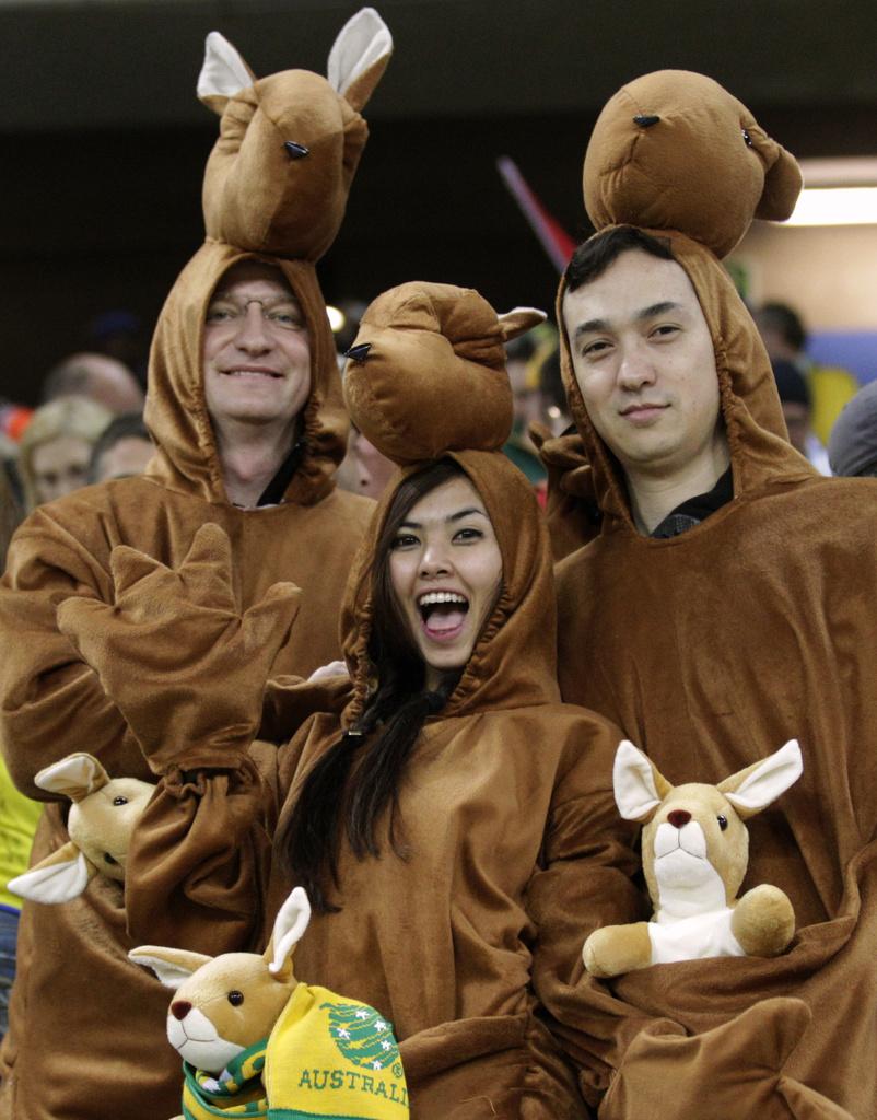 C'est aussi ça l'Australie: des supporters passionnés. [KEYSTONE - Rob Griffith]