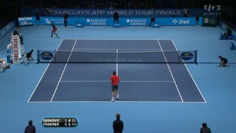 Tennis / Masters (demi-finale): on aura droit à la finale de rêve Nadal-Federer! Le suisse s'est montré étincelant contre Novak Djokovic (6-1 6-4)