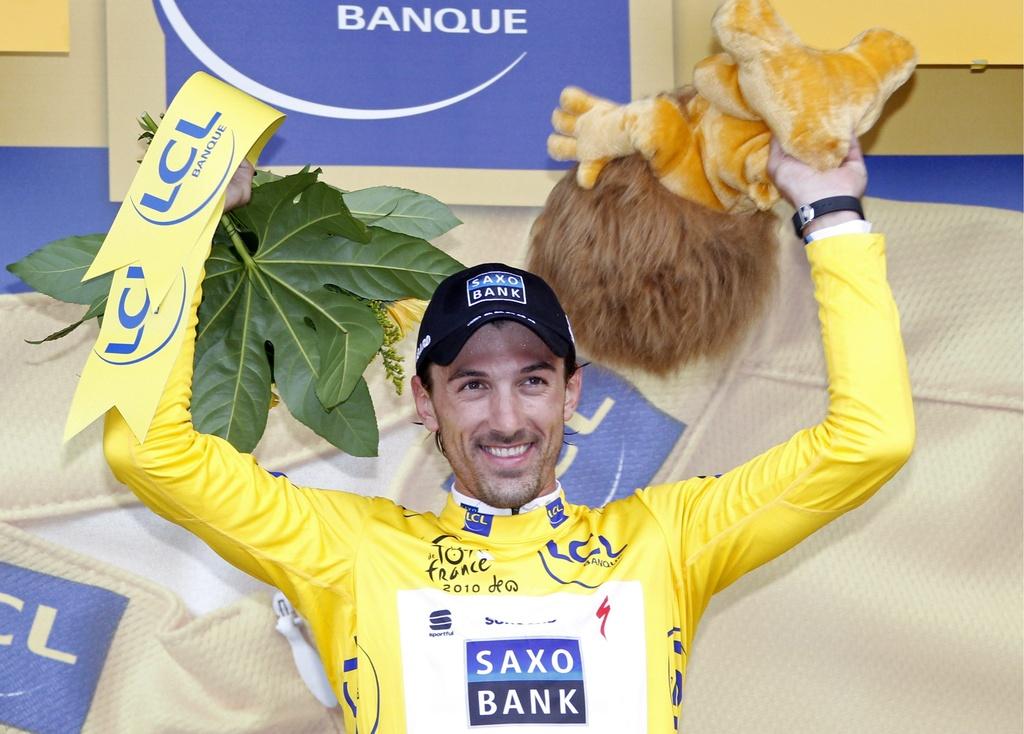 Cancellara retrouve une tunique jaune qu'il connaît bien. [KEYSTONE - GUILLAUME HORCAJUELO]