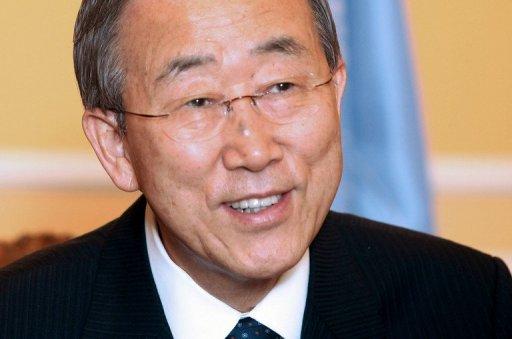 Le chef de l'ONU Ban Ki-moon, le 10 avril 2010 à Vienne.