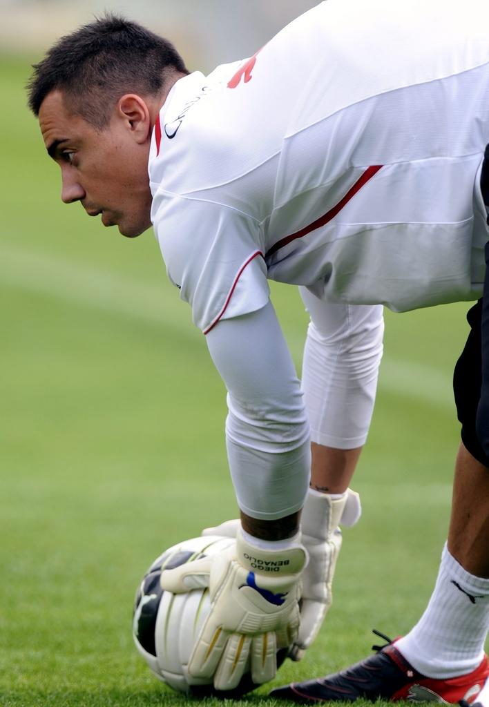 La compagne de Benaglio devrait accoucher le lendemain du match contre l'Angleterre! [KEYSTONE - WALTER BIERI]