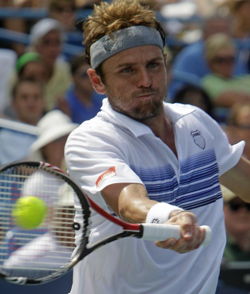 Mardy Fish: "Roger est un vrai champion, le plus grand de l'histoire." [KEYSTONE - Al Behrman]