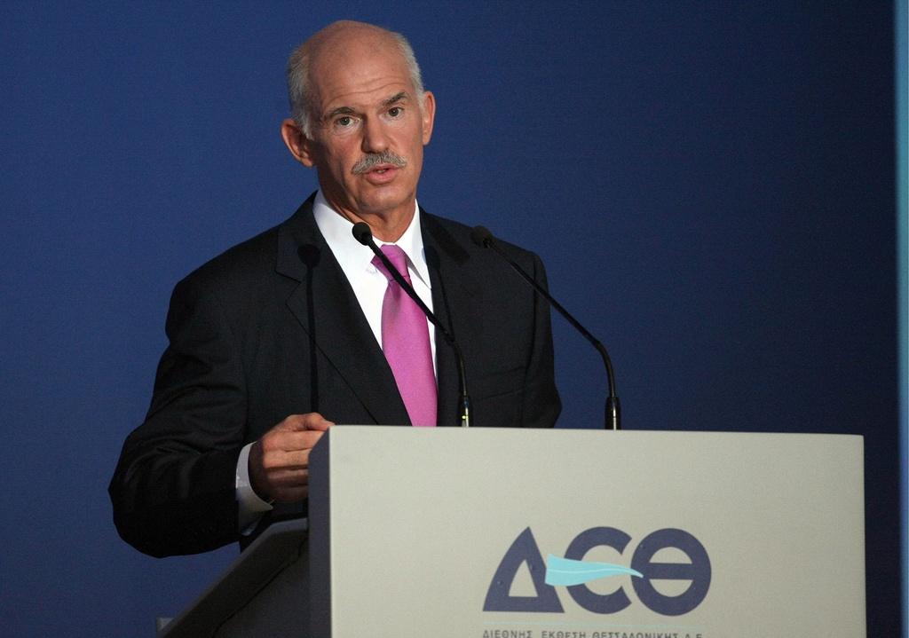 Georges Papandreou a appelé les Grecs à continuer leurs efforts. [KEYSTONE - VANGELIS BLENTZAS]