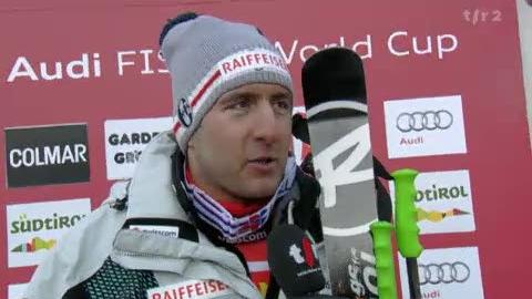 Ski alpin / Val Gardena: Silvan Zurbriggen remporte la descente, Didier Cuche finit troisième