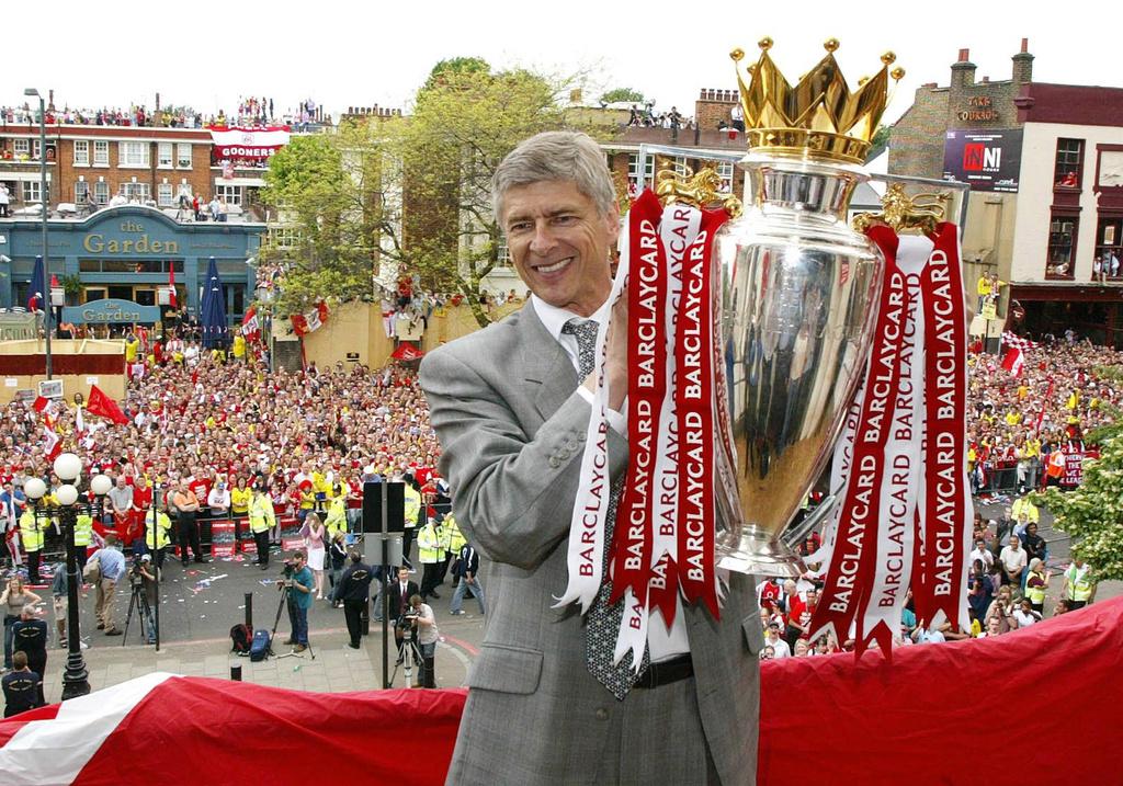 Arsène Wenger a fêté trois titres de Champions à la tête d'Arsenal. [KEYSTONE - LUSTIG PHOTOGRAPHY 02085294967]