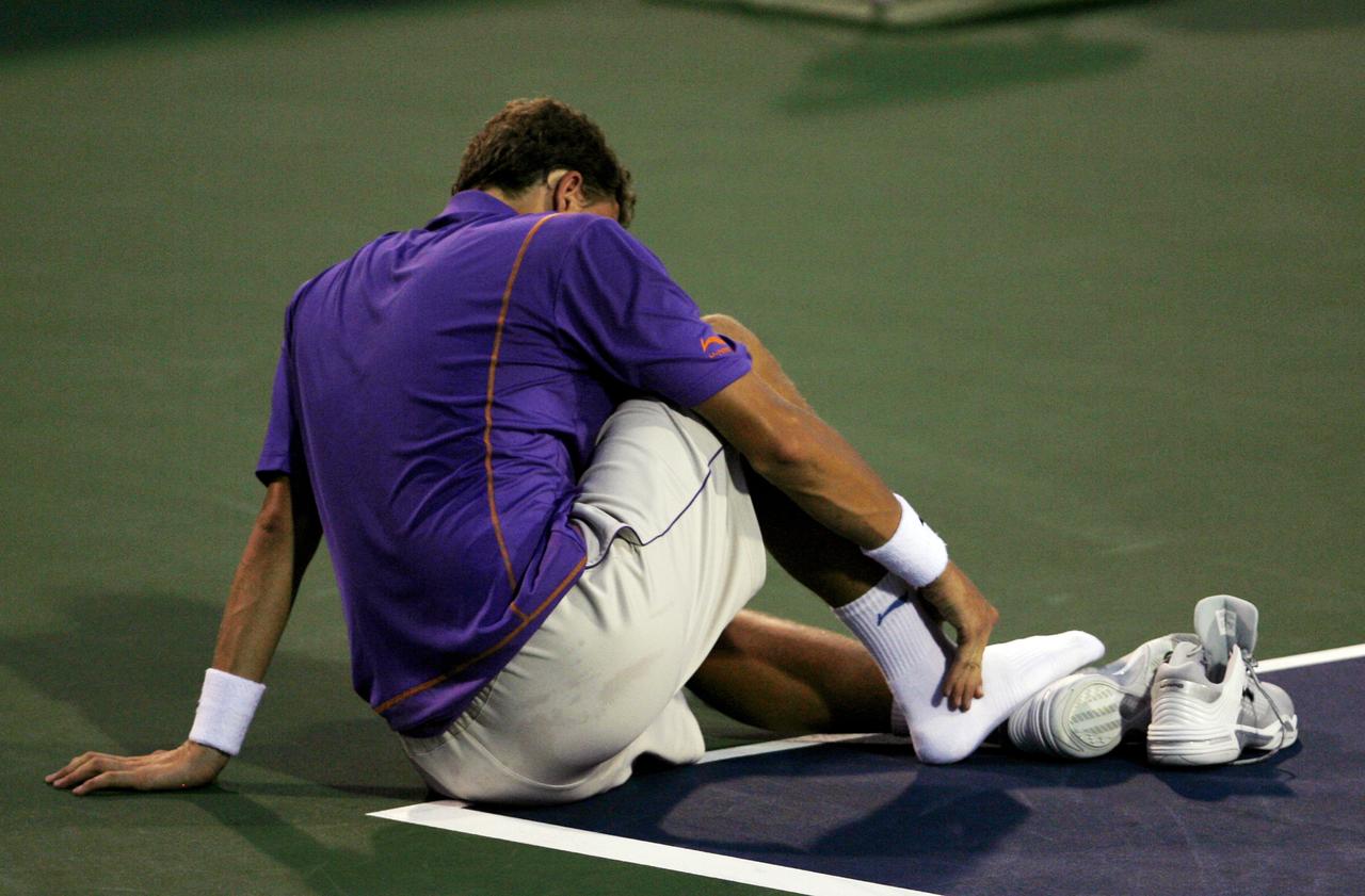 C'est sur un mauvais appui que Denis Istomin s'est blessé.