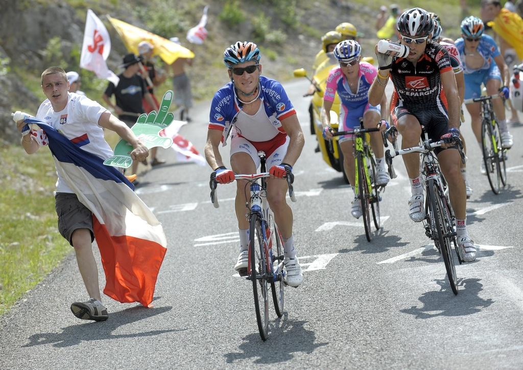 Voeckler avait remporté la 5e étape du Tour 2009. [KEYSTONE - NICOLAS BOUVY]