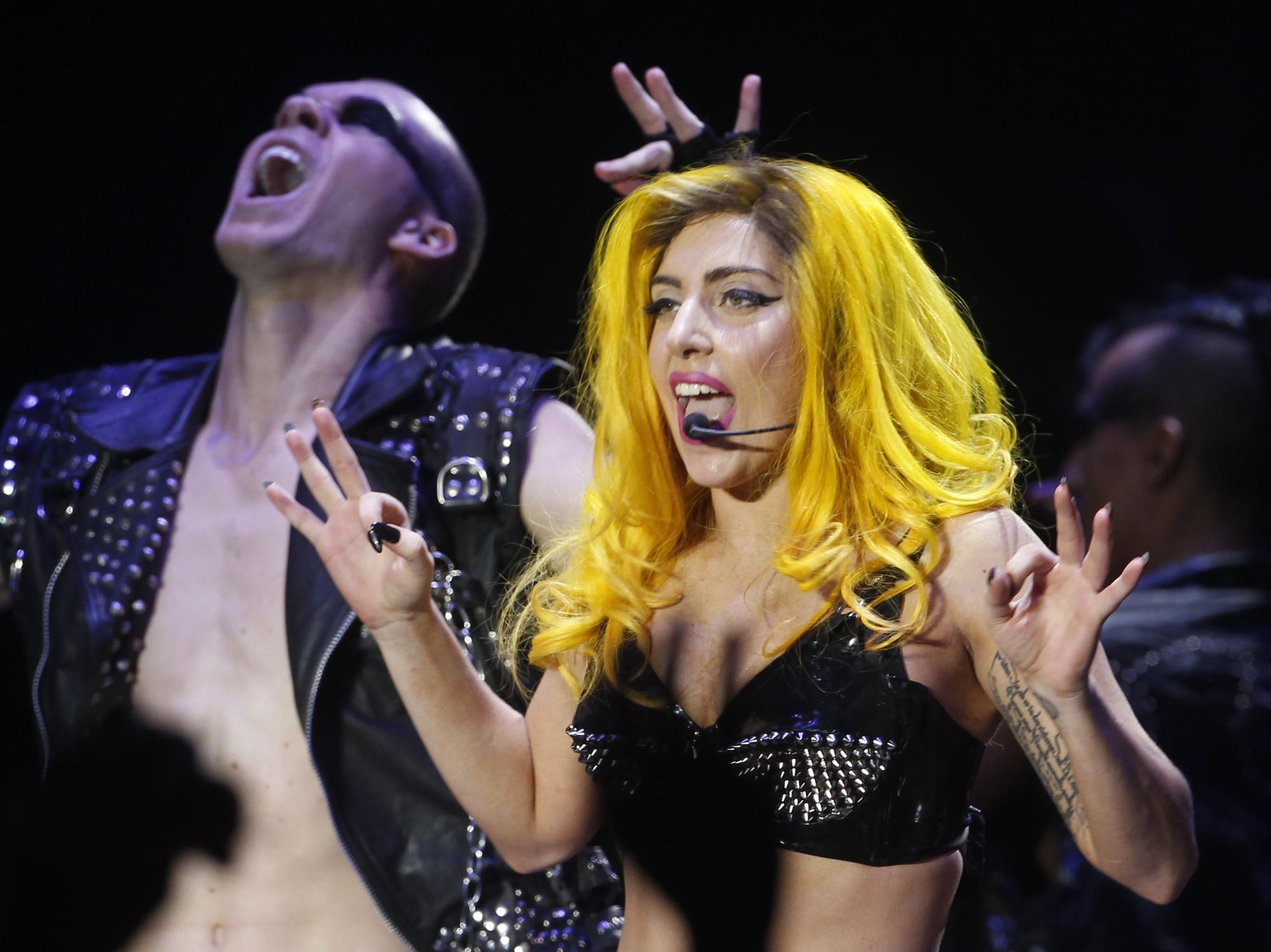 Lady Gaga lors de son concert à Budapest. [Laszlo Balogh]