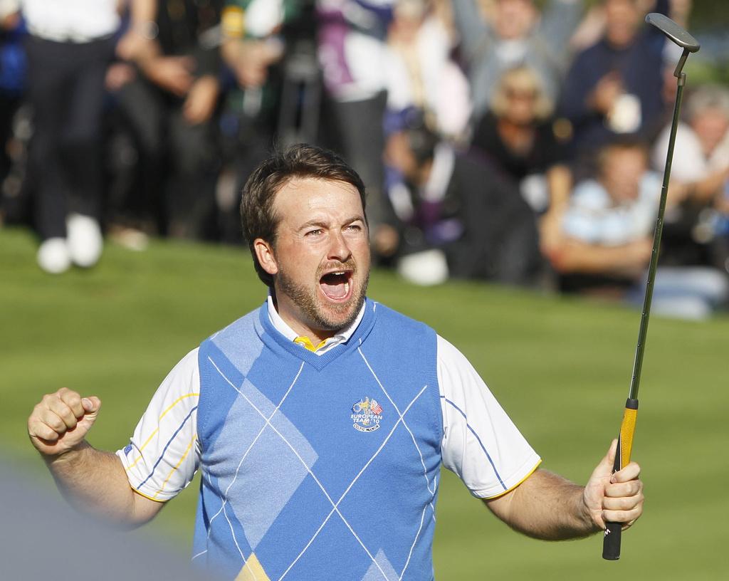 Graeme McDowell a donné le point décisif à l'Europe. [KEYSTONE - Alastair Grant]