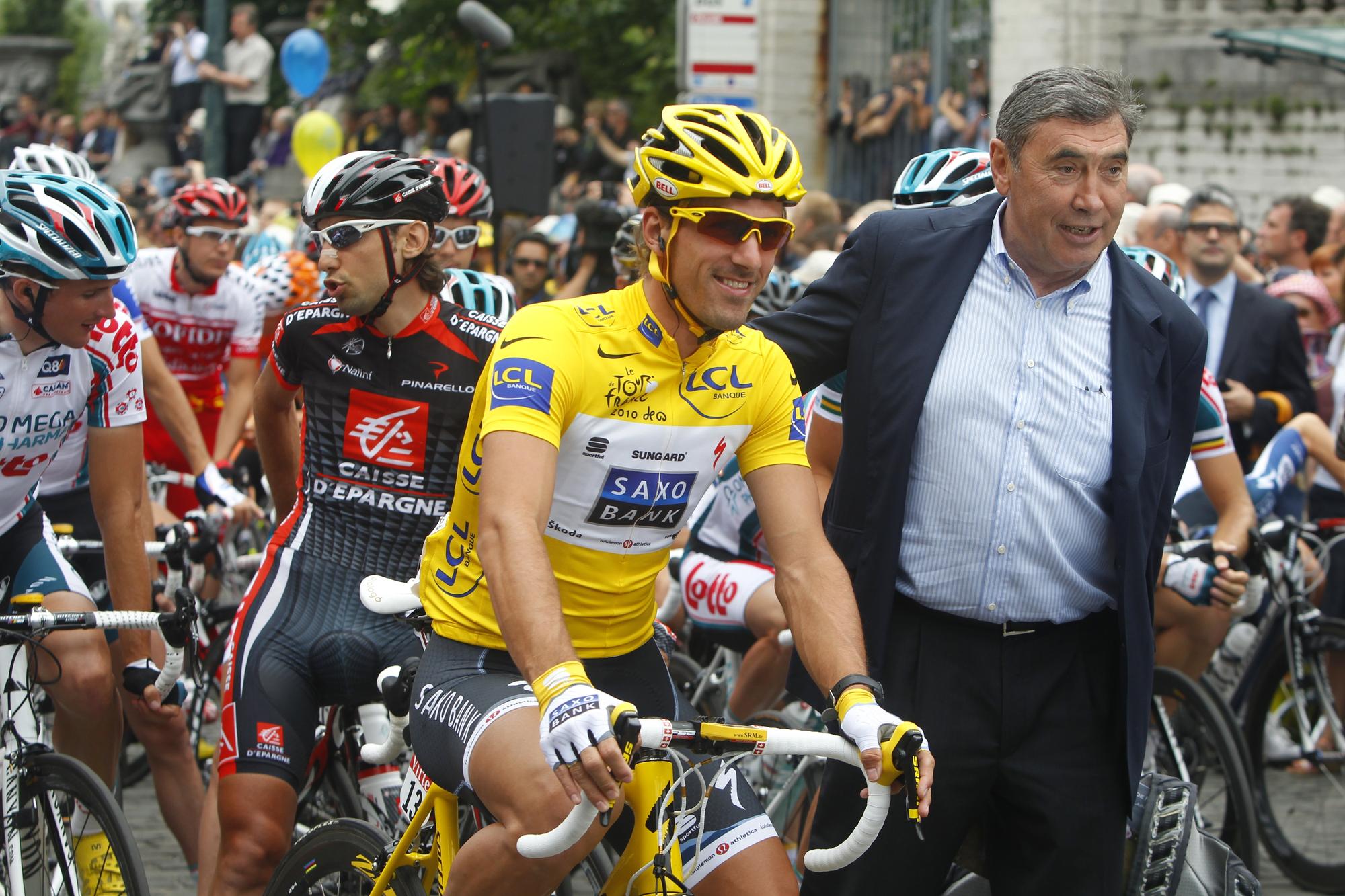 Cancellara encouragé par Merckx, ça n'a pas suffi pour rester en jaune.