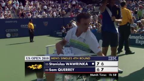 Tennis /US Open (1/8e de finale): Wawrinka – Sam Querrey (USA). Le tie-break décide aussi de la 2e manche. Et c’est Querrey qui l’emporte