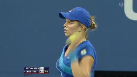 Tennis / US Open (finale dame): Kim Clijsters écrase la Russe Vera Zvonareva, 6-2 6-1.