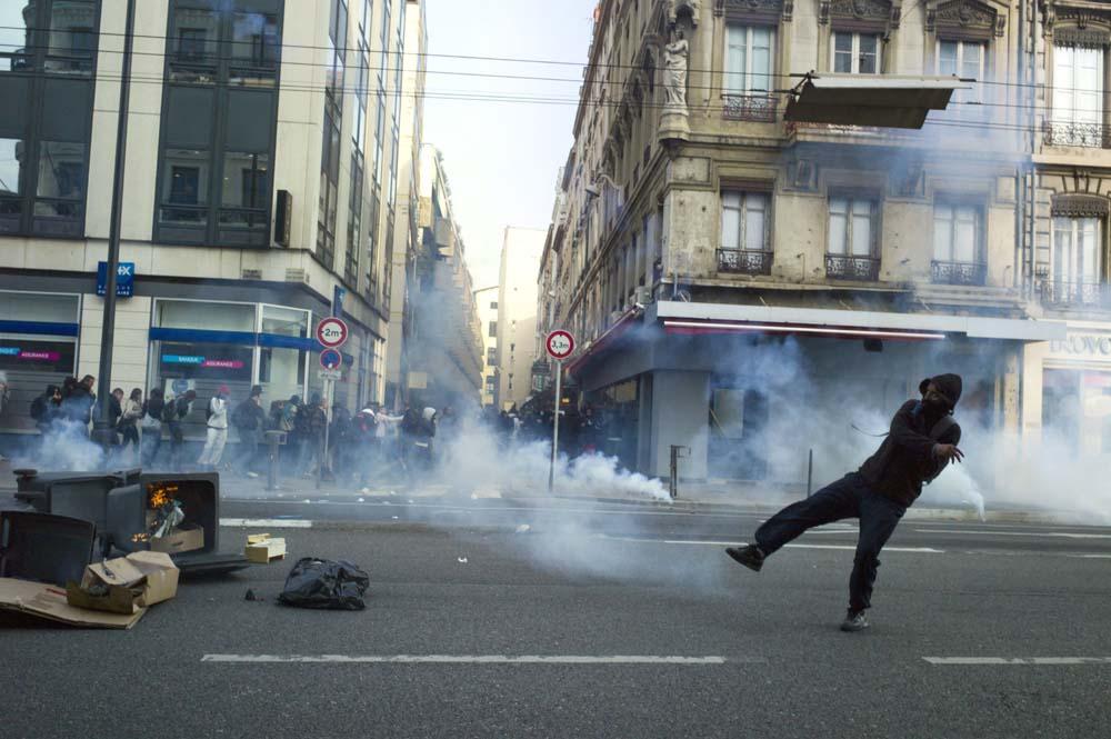 Manifestations à Lyon contre la réforme des retraites [AFP - JEAN-PHILIPPE KSIAZEK]