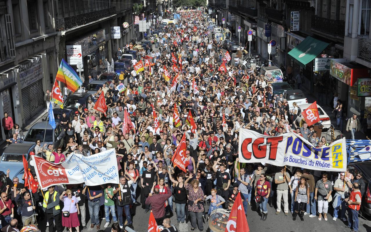 Des centaines de milliers de personnes ont manifesté en France (ici à Marseille).