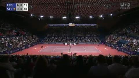 Tennis / Swiss Indoors: Pas de problème pour Roger Federer dans ce premier set conclu 6-3.