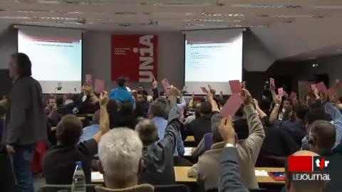 Suisse: les délégués des syndicats Unia et Syna ont tenu samedi à Berne leur conférence professionnelle